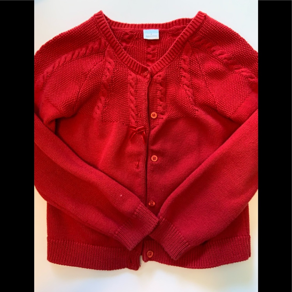 Red knit sweater